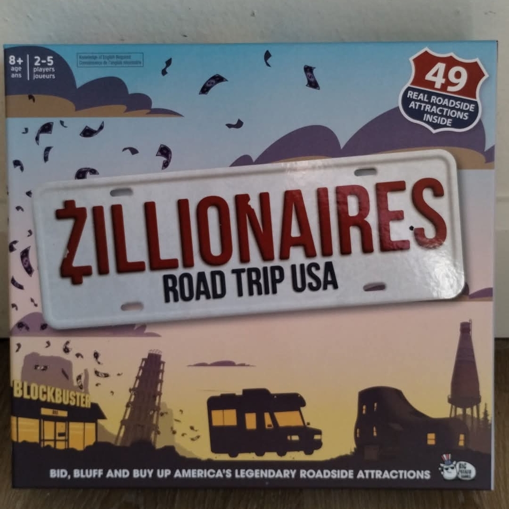 Zillionaires Road Trip USA Board Game